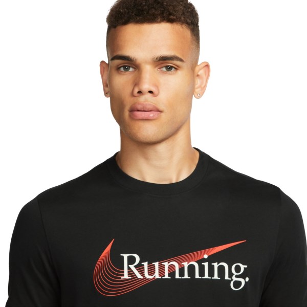 Nike Dri-Fit Mens Running T-Shirt - Black