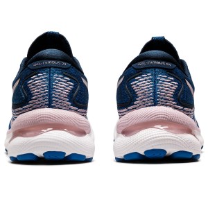 Asics Gel Nimbus 24 - Womens Running Shoes - French Blue/Barely Rose