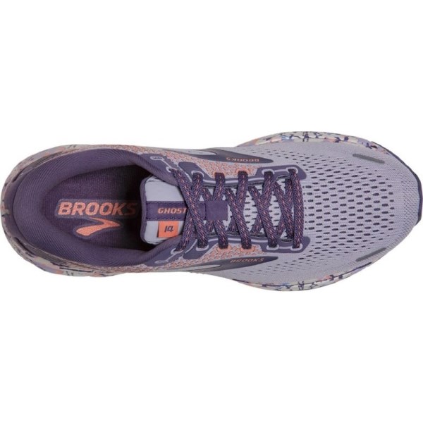 Brooks Ghost 14 - Womens Running Shoes - Cadet/Thistle/Papaya Punch