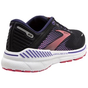 Brooks Adrenaline GTS 22 - Womens Running Shoes - Black/Purple/Coral