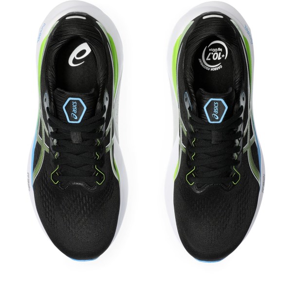 Asics Gel Kayano 30 - Mens Running Shoes - Black/Electric Lime