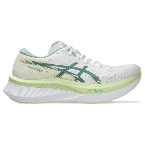 Asics Magic Speed 4 - Womens Road Racing Shoes - White/Celadon