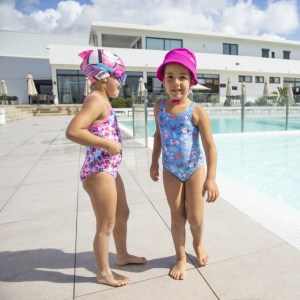 Zoggs Scoopback Kids Girls One Piece Swimsuit - Sea Disco
