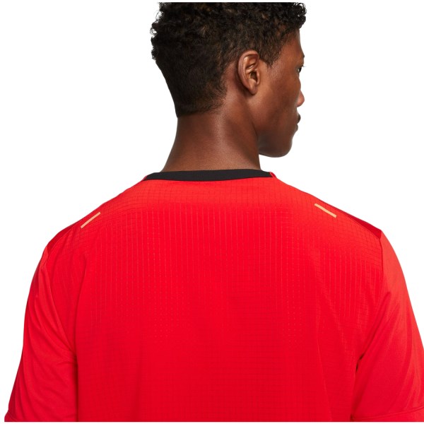 Nike Dri-Fit Rise 365 Mens Trail Running T-Shirt - Habanero Red/Light Curry