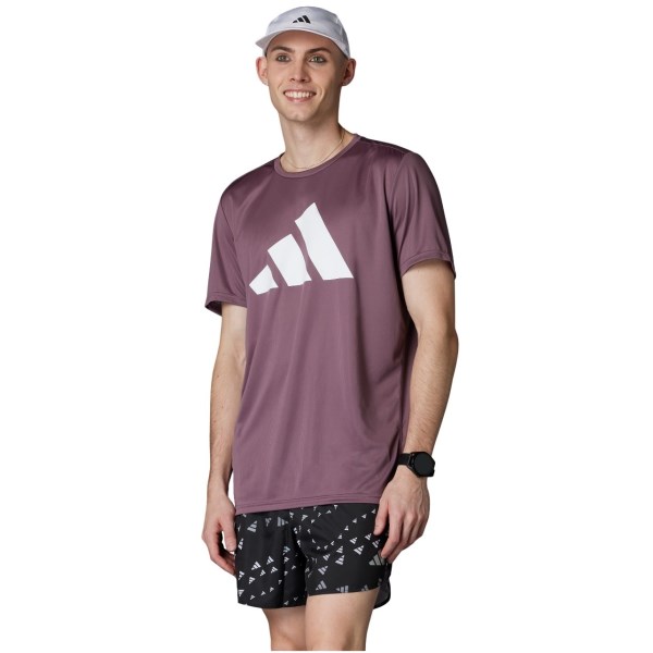 Adidas Run It Mens Running T-Shirt - Shadow Fig