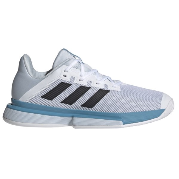 Adidas SoleMatch Bounce - Mens Tennis Shoes - Footwear White/Core Black/Halo Blue