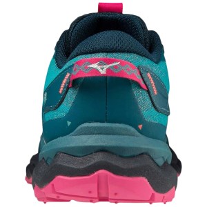 Mizuno Wave Daichi 7 - Womens Trail Running Shoes - Gulf Coast/Lagoon/Pink Peacock