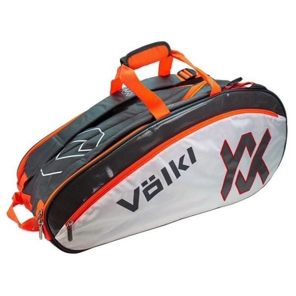 Volkl Tour Combi 6-8 Tennis Racquet Bag - Charcoal/White/Lava