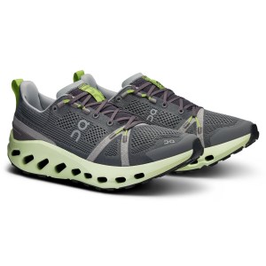 On Cloudsurfer Trail - Mens Trail Running Shoes - Iron/Lima