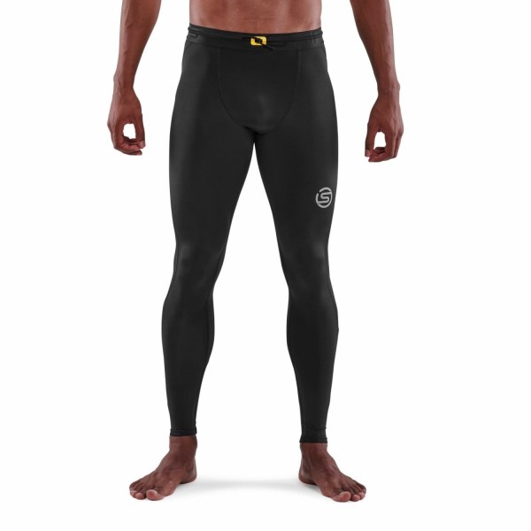 Skins Series-3 Travel and Recovery Mens Compression Long Tights - Black