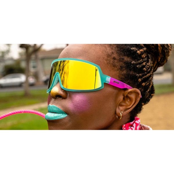 Goodr The Wrap G Polarised Sports Sunglasses - Save A Bull, Ride a Rodeo Clown